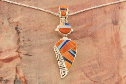 Calvin Begay Spiny Oyster Shell Sterling Silver Kachina Pendant